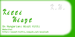 kitti wiszt business card